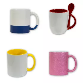 Tazas sublimables de colores y especiales