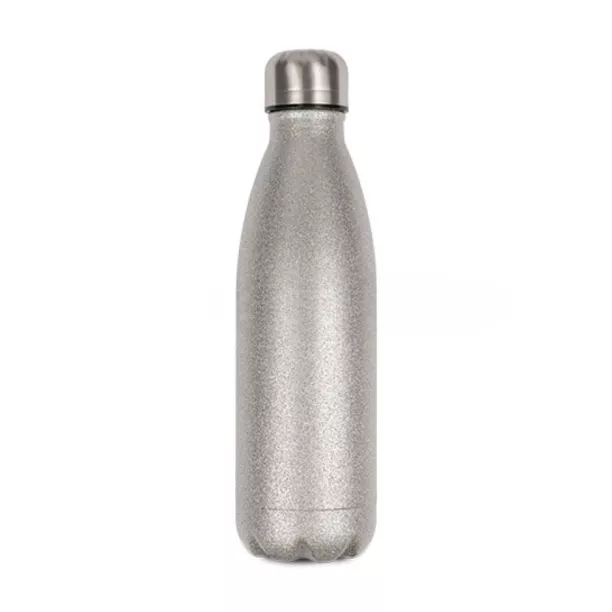 Botella isotérmica de acero inoxidable - Plateada Purpirina (ADC412)