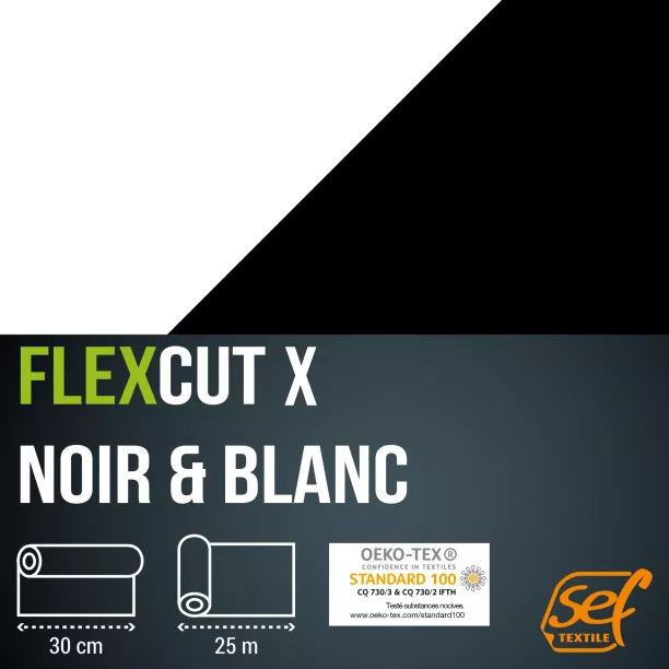FlexCut X Negro y Blanco (Ancho 30cm)