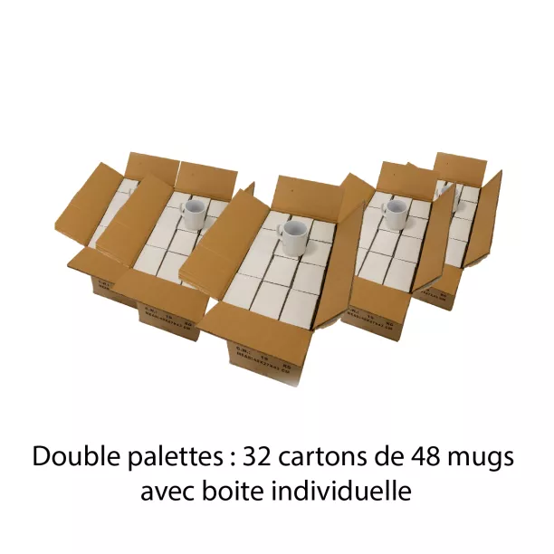 Palet doble de Tazas AAA para sublimar en caja individual 11oz/325ml