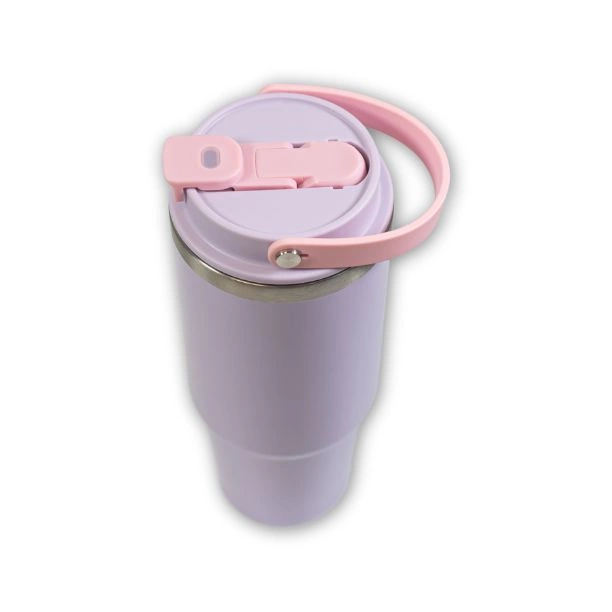 Taza termo de coche con asa redondeada
