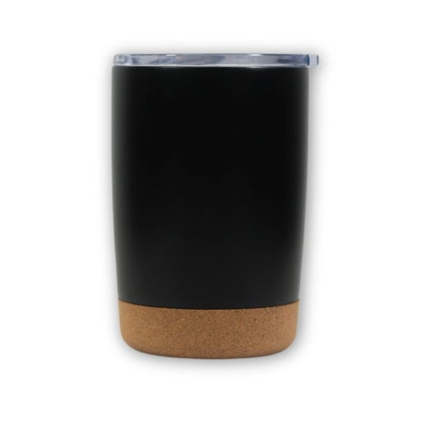 Tazas negras con base de corcho - Q-028