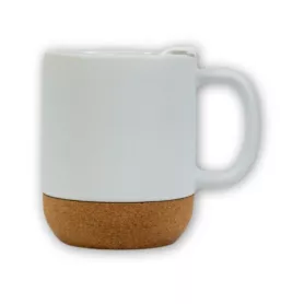 Taza con base de corcho y tapa de plástico - M19