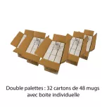 Palet doble de Tazas AAA Sublimables en caja individual 11oz/325ml