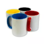 Tazas con asa e interior de color - M003