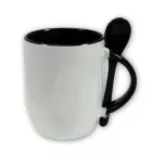 Tazas con cucharilla, asa e interior de color - M-SPI