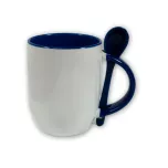 Tazas con cucharilla, asa e interior de color - M-SPI