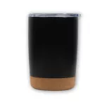 Tazas negras con base de corcho - Q-028